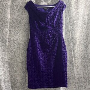 Connected Apparel Elegant Purple Mini Dress